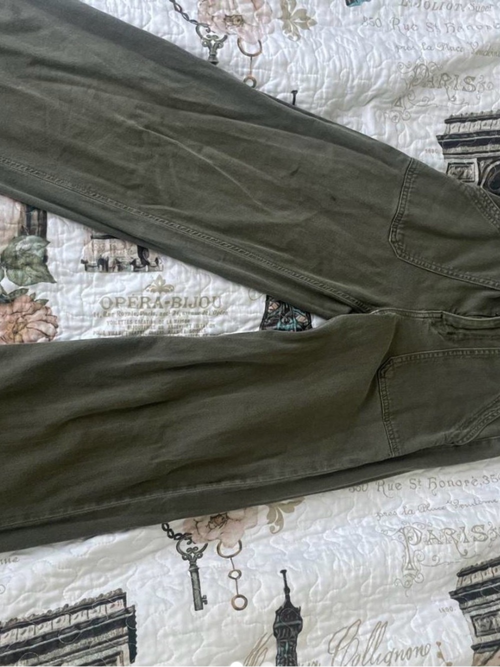 AE olive green wide leg baggy jeans